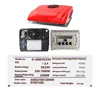 Aire acondicionado, Fuente de alimentación 12V y 24V CC, compresor inversor Turbo for camiones pesados, coche eléctrico, RV, autobús, aire acondicionado estacionamiento, enfriador 12v 2kw(Red DC24V)
