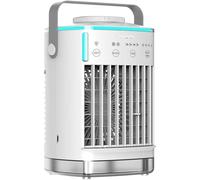 Aire Acondicionado Portátil 4 en 1 Enfriador de Aire con 700ML 3 Velocidades 2 Modos Oscilación 180° Temporizador 12H Aire Acondicionado Silencioso Sin Tubo Exterior para Hogar Oficina A