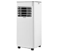 Aire acondicionado portátil, 7000 BTU (2 kW), 3 en 1, de pie, con panel táctil LED y control remoto, temporizador de 24 horas, con funciones de refrigeración, deshumidificación y ventilador para inter