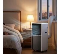 Aire acondicionado portátil de 12 000 BTU con funciones de refrigeración, deshumidificación, para estancias de hasta 55 m² | Temporizador de 24 horas, mando a distancia, sin necesidad de drenaje