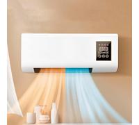 Aire acondicionado portátil de 12000 BTU, sistema de refrigeración mural sin conductos con ventilador sin aspas y control remoto, calefactor ultra silencioso 3 en 1 para dormitorio y oficina. No req