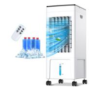 Aire Acondicionado Portátil, Enfriador Evaporativo 4 En 1, Humidificador Y Purificador De 8 Litros, Temporizador De 1 A 8 Horas, 3 Modos, Control Remoto. Aire Acondicionado Portátil Para El