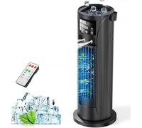Aire acondicionado portátil – Mini aire acondicionado con función de enfriamiento e humidificación, tecnología de niebla de agua, 4 niveles de temporizador ajustables, salida de aire oscilante de 120°