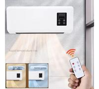 Aire acondicionado portátil sin conductos, ventilador y calentador de aire acondicionado montado en la pared, ventilador de aire acondicionado RV, calentador combinado dividido UK PLUG