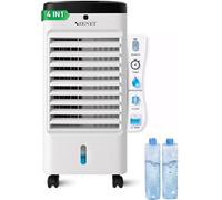 Aire acondicionado portátil sin tubo de escape, 4 en 1 (3.5L, 65W) | Incluye mando a distancia, enfriador de aire, ventilador, humidificador y purificador de aire. Portátil, con temporizador, ideal pa