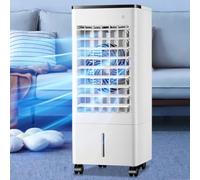 Aire acondicionado portátil sin tubo Enfriador de aire con 3 velocidades Bidón 9L Oscilación 90º Temporizador 12H Aire acondicionado por evaporación con mando a distancia Ventilador Aire (Mechanical)