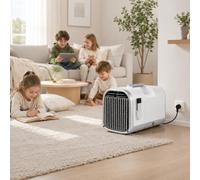 Aire acondicionado portátil sin unidad exterior 4100-5100 BTU, bajo consumo 240W/400W, refrigeración eficiente 8-10m², ideal para dormitorio, oficina, tienda de campaña y caravana White-V1pro220V