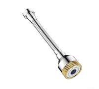Aireador de grifo de ahorro de agua, pulverizador giratorio de 720 grados para fregadero de cocina con 2 modos de flujo, adaptador fácil de instalar (estilos largos)