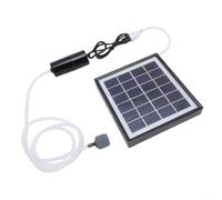 Aireador portátil de estanque solar USB de 10 W para viaje de pesca | Panel de silicona monocristalina, resistente a la intemperie, diseño gris negro, suministro continuo de oxígeno, ecológico