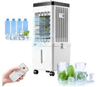 Aires Acondicionados MóViles con tanque agua extraíble 15 litros,unidad acondicionado ventilador 3 velocidades,control remoto,hogar Aire acondicionado,oficina ventiladores refrigeración A/C