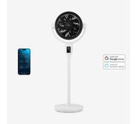 AirFlo Plus 112 cm Ventilador de Pie Híbrido Inteligente - Circulador de Aire Ultra Silencioso - Blanco/Negro