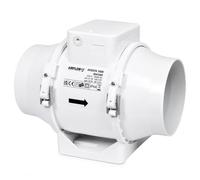 Airflow Aventa 100B Ventilador Extractor en Línea - 21Watts - Ventilación, 40-52 l/s (145-187 m³/h) Caudal, IPX4, Compacto (190x246x126 mm), Se Adapta a Ducto de 100mm | 3 Años de Garantía