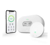 Airthings View Plus monitor de radón y de la calidad del aire + Wave Mini con detectores de COV (compuestos orgánicos volátiles), humedad y temperatura, inalámbrico