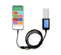 AIRUIXI Medidor de Suelo Transmisor Integrado de Suelo, Temperatura, Humedad, CE, NPK, pH, Sensor de Suelo for análisis de Suelo agrícola