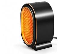 Aischens Pequeño Calefactor Eléctrico Portátil para Interiores | Pequeño calefactor PTC escritorio silencioso calentamiento carbono cristal 1200W 2 vel protección antivuelco/sobrecalent