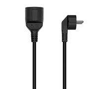 Aisens Cable alargador de alimentación Schuko CEE7/M-CEE7/H, negro, 1