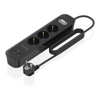 Aisens Regleta con interruptor ASPS-2A2C11-BK 3 tomas + PD3.0 20W 2xUSB-C 2xUSB-A 1.4 m Negro