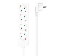 Aisens base multiple 4 tomas sin interruptor con cable 3x1.5mm2, blanc
