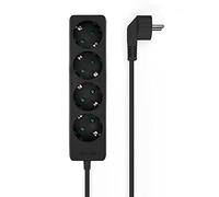 Aisens – Regleta 4 tomas sin interruptor cable 3x1.5mm2 1.4 m Negro Protección infantil 3500W