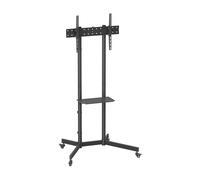 Aisens soporte de suelo eco con rueda - bandeja para dvd para monitor/tv 45kg de 37-70 - color negro