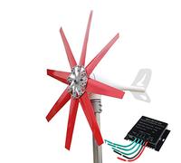 AISINILALAO Generador de Turbina Eólica de 10000W con Controlador | Velocidad de viento de arranque 2,5 m/s, Generador de turbina eólica vertical de 8 palas 12V 24V 48V 220V para el hogar