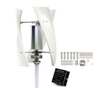 AISINILALAO Kit Generador de Turbina Eólica Vertical Portátil de 10000W | Diseño de eje vertical 12V 24V, rendimiento de arranque con viento bajo, ideal para hogar fuera de la red