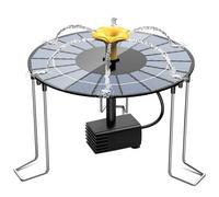 AISITIN Fuente solar de 4 W para exteriores con batería de 1500 mAh, fuente solar para exteriores con 3 soportes para evitar salpicaduras de agua, bomba de agua para jardín, baño de pájaros, juego de