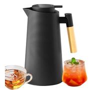 aislada - Jarra térmica para bebidas, 13,5 x 13,5 x 25 cm, jarra forrada de vidrio, servidor de bebidas sellado para el hogar, cocina, comedor, dispensador de líquido frío y caliente para