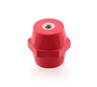Aisladores M10 rojo 35x41mm Aislador de pasador de resina de poliéster 35x41mm Soporte de barra colectora autoextinguible 1 pieza