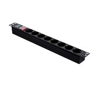 Aiten Data Regleta PDU 8 Tomas Schuko para Armario Rack 19" 1U | Interruptor On/Off y Tapa de Seguridad - Cable de 2 Metros