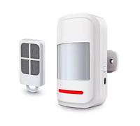 aixi-SHS - Detector de movimiento inalámbrico con mando a distancia, 2 modos (Alarma/Timbre de agua), seguridad en el hogar antiintrusión