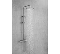 AIYA Bath | Grifo Ducha Termostatico de Acero Inoxidable | Sistema Completo Con Anti-Cal Función | Columna Ducha termostatica para Baño de Gran Durabilidad | Diseño Elegante | Ducha Baño Cepillado