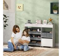 AIYAPLAY Armario para Juguetes con Compartimentos Superiores para Niños, Librería