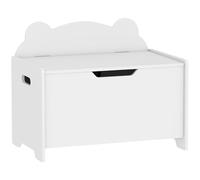 AIYAPLAY Baúl Juguetes con Tapa Abatible 60x38x48cm Blanco