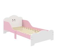 AIYAPLAY Cama Infantil 70x140 cm Montessori con Barandillas Altas Tema Algodón de Azúcar para Niños y Niñas de 3-6 Años Rosa