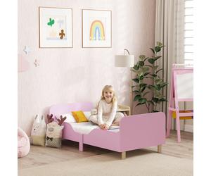 AIYAPLAY Cama infantil con sistema Anti-Rage, con listones, 140x70 cm, cama juvenil rosa