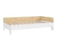 AIYAPLAY Cama infantil de madera 140x70 cm Carga 80 kg Blanco y natural