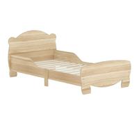AIYAPLAY Cama para Niños de +3 Años 140x70 cm Cama Infantil de Madera Cabecero en Forma de Oso Carga 80 kg para Dormitorio Natural