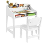 AIYAPLAY Conjunto de Escritorio y Silla para Niños de 3 a 8 Años, Escritorio Infantil con Compartimentos Abiertos y Estantes, para Dormitorio, Sala de Juegos, Habitación