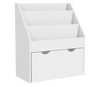 AIYAPLAY Estantería de Juguetes con 3 Compartimentos, Librería Infantil, Caja de Juguetes Móvil, Cajón con Ruedas, Multifuncioanl, para Dormitorio, Guardería, Sala de Juegos, Blanco