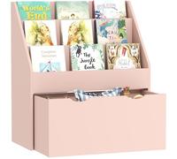AIYAPLAY Estantería de Juguetes con 3 Compartimentos, Librería Rosa