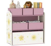 AIYAPLAY Estantería Infantil para Juguetes con 6 Cajas 63x30x66 cm Rosa | Cajas Extraíbles de Tela no Tejida, Organizador de Juguetes de 3 Niveles, Habitación Infantil, Sala de Juegos, Guardería