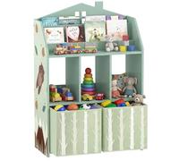AIYAPLAY Estantería Infantil para Juguetes con Cajones de Tela Verde