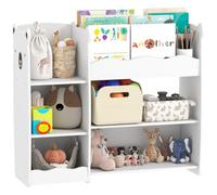 AIYAPLAY Estantería infantil Estantes abiertos Diseño ositos Blanco