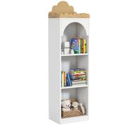 Homcom - Estantería infantil 3 niveles Blanco y Natural