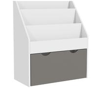 AIYAPLAY Librería para Niños 3-8 Años de 3 Estantes con Cajón Inferior en MDF 62.5x30x70 cm Gris Aosom España