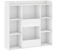 AIYAPLAY Mueble de Almacenaje Infantil Estantería para Niños con 8 Compartimentos y Estante Superior 104x29x101,5 cm Blanco Aosom España