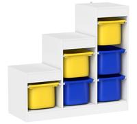 AIYAPLAY Mueble de Almacenaje para Juguetes con 6 Cubetas Extraíbles 3 Niveles 96x38,5x90 cm Multicolor Aosom España
