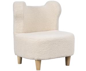 AIYAPLAY Sillón Infantil Sillón de Peluche con Orejas de Oso Cubierta de Felpa Espuma Beige Aosom España