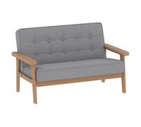 Aiyaplay - Sofá infantil 2 plazas con estructura de madera - Gris